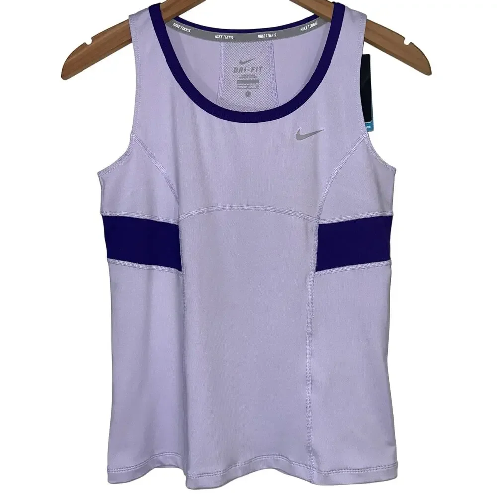 NWT Nike Girls Tennis Dri-Fit Lavender Purple Athletic Tank Top Size XL